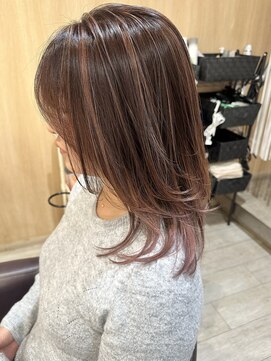 ピンクのハイライト～♪