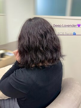 ルアナ ヘア アンド トリートメント(Luana) 深みラベンダーで作る抜け感ボブパーマ♪○みれあ