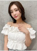 20代・30代_切りっぱなし_くびれボブ