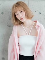 ビビディバビディブー(Bibbidi.bobbidi.boo)&nbsp;ベージュカラー×大人可愛いミディアムボブ