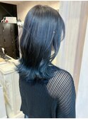 福山人気20代30代40代ダブルカラー透明感ブルーブラック高発色