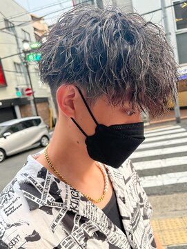 エルマーク 松山(L-MARK) 波巻きツイスパ/サーフカール/メンズ/men's/フェザーパーマ/眉毛