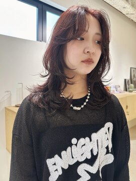 ニール 名古屋 伏見 丸の内(NEELU) 【NEELU_misa】ハッシュカット ボルドーカラー