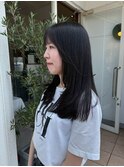 【藤枝】ナチュラル暗髪レイヤーミディ