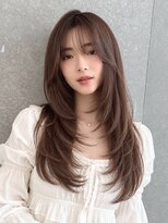 シー バイ ロンド 新宿(Sea by Lond)&nbsp;ワンホンレイヤ ー×ダークブルー[デジタルパーマ/ボブ/韓国]