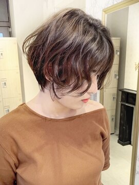 ジアン バイ ミルボン NU茶屋町+(GIEN by milbon) ふんわりフェミニンパーマショートヘア◎山本みづき