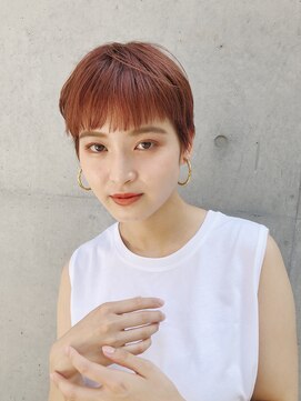 サンク 原宿 表参道(cinq) オレンジベージュ　ショートマッシュ