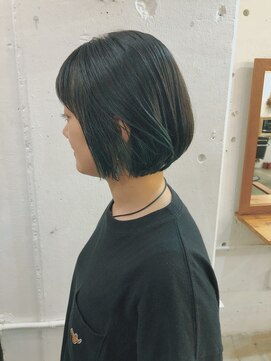 リッカ(RICCA) 【RICCA渡辺】ミニボブ×インナーカラー×裾カラー