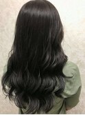 黒髪風暗髪ネイビーカラーブルーブラックロング