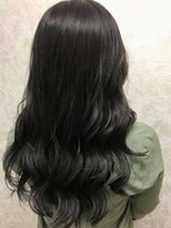 ナンバー エアロ 横浜(N° +aero) 黒髪風暗髪ネイビーカラーブルーブラックロング