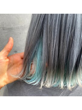 ボアップ 京橋店(boappu) #インナーカラー#水色