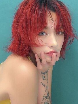 リーホリエ(Lee Horie) 【石森】ショートボブ×無造作×RED
