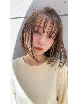 サングース(Sungoose) sungoose＊大人かわいいミディ＃カーキグレージュフェザーバング