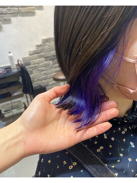 アルモヘアヴォーグ 静岡(ALMO hair VOGUE) 【ALMO】インナーカラーボブ×ブルーバイオレット
