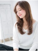 センターパート無造作モテドーリーガールヘアf小山20代30代40代
