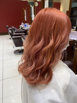 ケーアンドエス 大垣店(K&S) ケアブリーチ×コーラルオレンジ