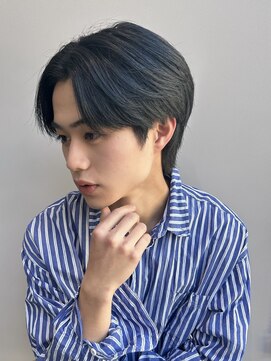 ダブルオーバイオーバーレイ 武蔵新城(w/o by Overlay) メンズの縮毛矯正 センターパート