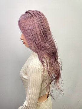 アワニコ 浦添店(AWA NICO) ブリーチ２回　ピンクベージュ