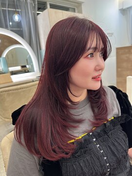 ネモネ バイ ミリー 梅田茶屋町(nemone by milly) 【梅田茶屋町】ブリーチなしねやwカラーレッドカラー