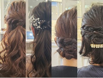 レディスペヘアー(redispe hair)の写真/【名駅redispe hair】時間指定なしクーポンあり◆結婚式やパーティーシーン,特別な日を華やかに♪