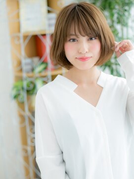 レアワンハナレ センター北美容院(lea/1 HANARE) センター北/髪質改善/ハイトーンカラーでタンバルモリボブg