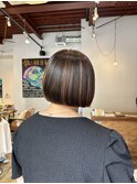 ぷつっ切りっぱなしボブヘア