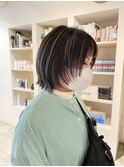 【CROP】ハイライト×白髪ぼかし×レイヤーカット