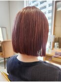 切りっぱなしボブ外ハネボブ髪質改善カラー美髪日吉