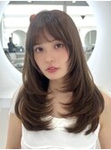 ハイライトカラーミルクティーベージュケアブリーチダブルカラー