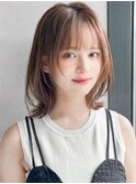 モテ髪似合わせレイヤーカットシースルーバング前髪
