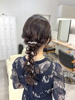 ジーニー 横浜(giinii)&nbsp;ヘアセット_あみ下ろし_結婚式ヘア