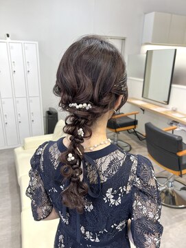 ジーニー 横浜(giinii) ヘアセット_あみ下ろし_結婚式ヘア