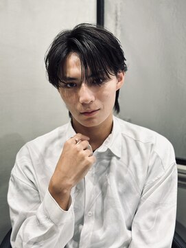 ロンドオム 池袋(Lond Homme) men's/メンズ/刈り上げセンターパート/フェザーパーマ/池袋