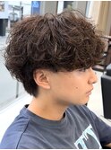 波巻きスパイラルパーマメンズマッシュパーマシャドウパーマ韓国