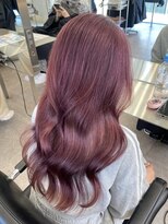 サンクプロジェクト(cinq PROJECT) ピンクブラウンミディアムレイヤーカットヘーゼルマロンベージュ