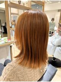 【門前仲町】アプリコットオレンジで明るく元気なカラーリング