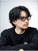 波巻きパーマ センターパート 鹿児島 メンズ