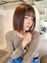 サンルーム(SUN room)&nbsp;切りっぱなしボブ縮毛矯正ボブぷつっとボブ