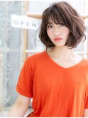 *mod's上尾*重軽MIX!大人かわいいアシンメトリーボブa