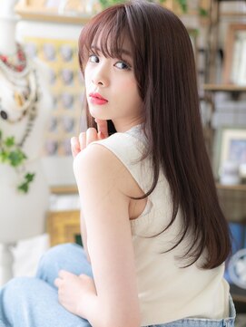 カバーヘア イヴ 戸頭店(COVER HAIR EVE) シ-スル-バング＆外国人風ナチュラルレイヤーa戸頭20代30代40代