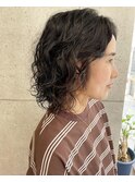ボブウルフパーマスタイル