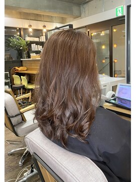 ヘアアンドメイク スタジオ ミムロ(HAIR&MAKE STUDIO MIMURO) セミロングレイヤー・ミルクティーベージュ