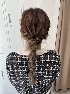 ウルカ 北浦和西口店(ulQua) ハーフアップ編み込み結婚式ヘアアレンジ