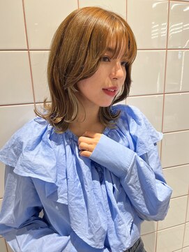 ロンドルーチェ 心斎橋(Lond luce) ダークアッシュ/ミディアムレイヤーカット［髪質改善/縮毛矯正］