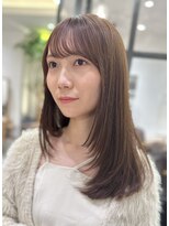 くびレイヤーエモージュグレーベージュカラーダーク アッシュ
