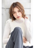 【Totia堀江】ニュアンスボブ×カーキベージュ