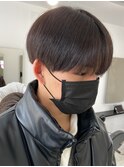 シースルーマッシュナチュラルマッシュメンズ韓国ツーブロック