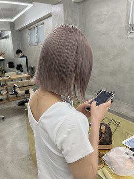 ミーム 原宿 表参道(meme) ☆ハイトーンブリーチミルクティーカラーホワイトベージュカラー