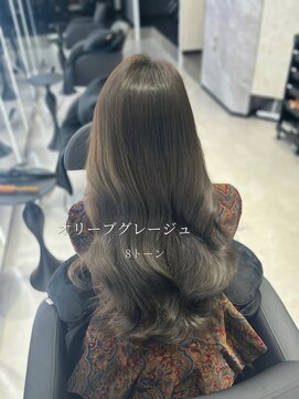 アルドーレフィエロ シンサイバシ(Ardore fiero shinsaibashi) オリーブグレージュ/ブリーチなし【小山田繭】20代30代40代