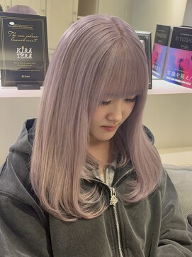 ベレーザ 渋谷(BELEZA) 12289ミルクティーベージュ姫カットレイヤー韓国くすみベージュ